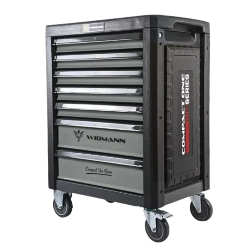 Servante D’Atelier Widmann Compact One – Plateau Inox 6 Tiroirs Pleins – Platinium -272 Outils- CRV