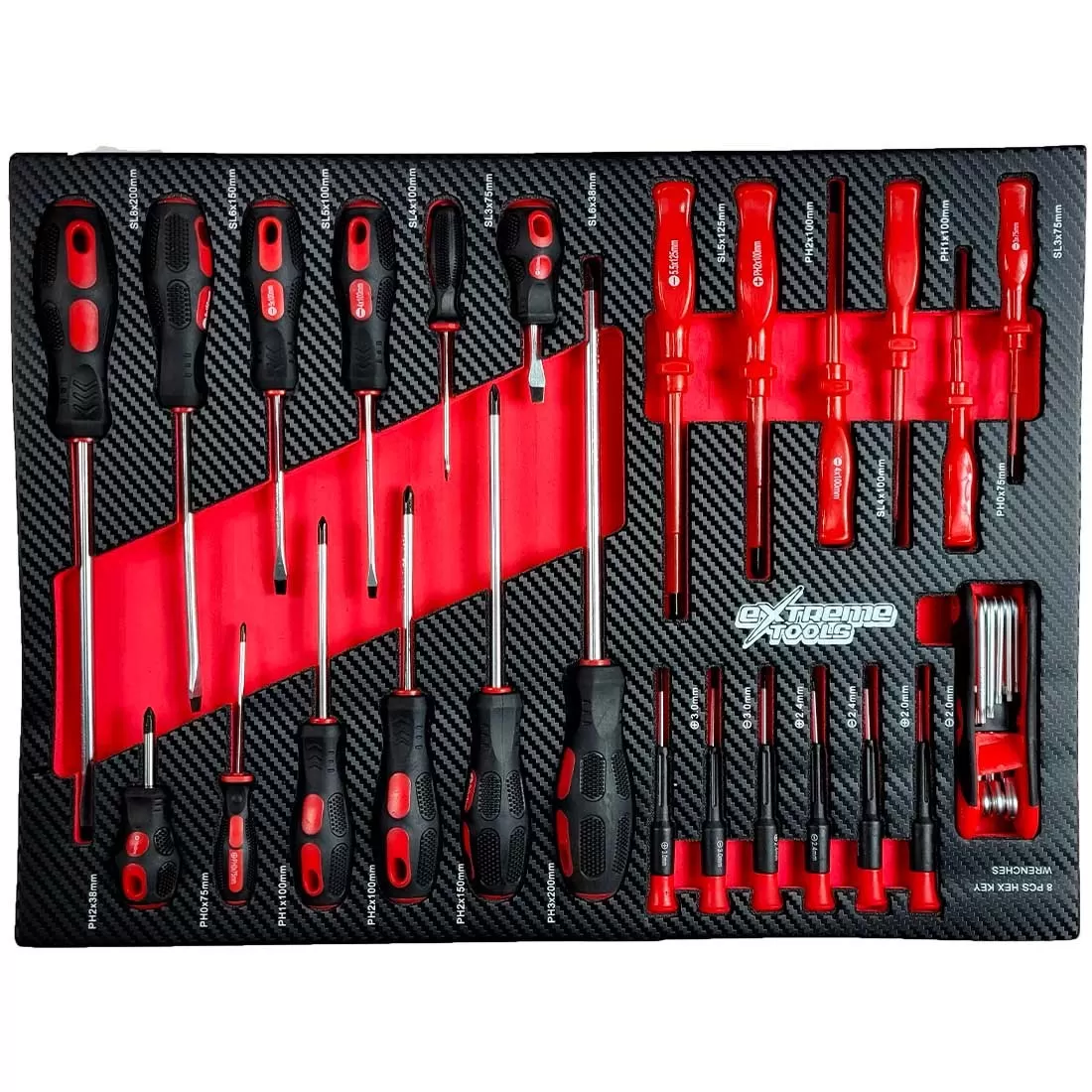 SERVANTE D’ATELIER EXTREME TOOLS 6/4 ROUGE 162 OUTILS – Image 5