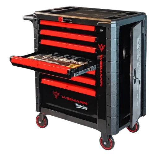 Servante Atelier Widmann Master – 6 Tiroirs Pleins – Rouge – 272 Outils – CRV